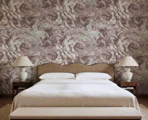 Fototapeta marmur Rebel Walls R21104 Marble Flow Pink Modern Simplicity