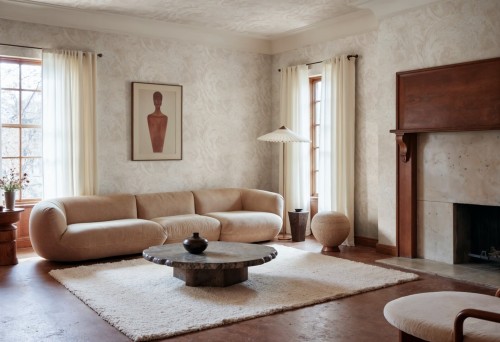 Fototapeta marmur Rebel Walls R21106 Marble Flow Beige Modern Simplicity