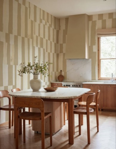 Fototapeta nieregularne bloki i paski Rebel Walls R21115 Broken Stripes Beige Modern Simplicity