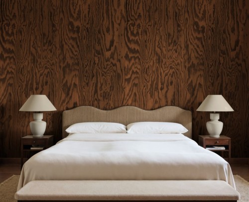 Fototapeta słoje drewna Rebel Walls R21123 Wood Shades Dark Brown Modern Simplicity