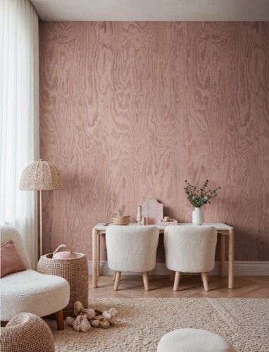 Fototapeta słoje drewna Rebel Walls R21126 Wood Shades Pink Modern Simplicity