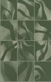 Fototapeta kwadraty z płynnymi formami Rebel Walls R21131 Floating Tiles Dark Green Modern Simplicity