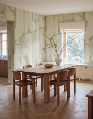 Fototapeta abstrakcyjne pociągnięcia pędzla Rebel Walls R21137 Smooth Brush Green Modern Simplicity