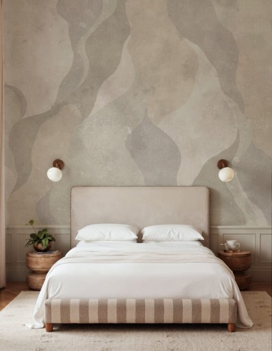Fototapeta płynne, abstrakcyjne formy Rebel Walls R21767 Flowing Forms Beige Modern Simplicity