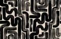 Fototapeta płynne pociągnięcia pędzla Rebel Walls R21776 Drape Brush Black Modern Simplicity