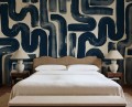 Fototapeta płynne pociągnięcia pędzla Rebel Walls R21778 Drape Brush Dark Blue Modern Simplicity