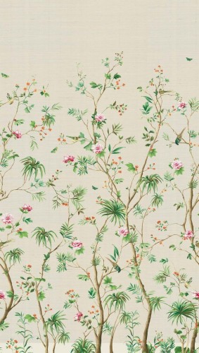 Mural naturalny z włókien sizalu botaniczny chinoiserie Carl Robinson CL32900M The Wall