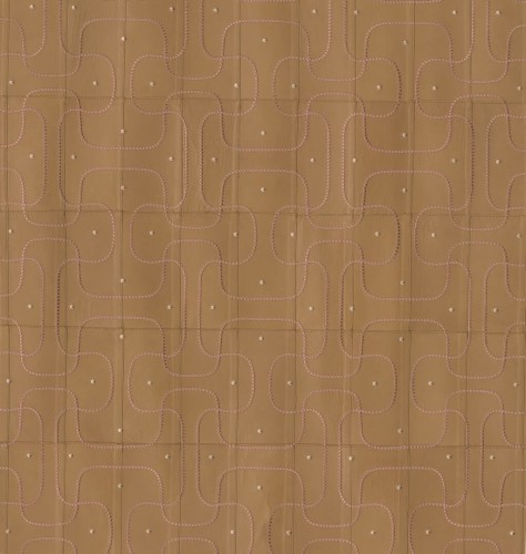 Tapeta naturalna skóra geometryczna haftowana Arte Jaseran 27441 Corium