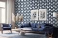 Tapeta tekstylna lniana geometryczna Wallquest LS61502 Savannah Grass
