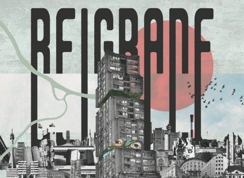 Mural kolaż urbanistyczny Marburg 48204 Avangarde Belgrade