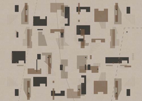 Mural geometryczna Marburg 48226 Avangarde Belgrade