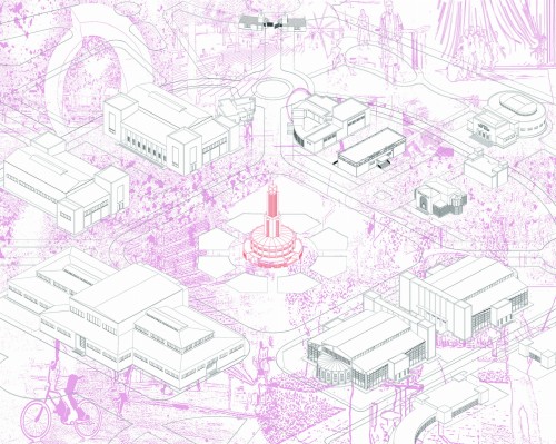 Mural miejska architektura Marburg 48202 Avangarde Belgrade