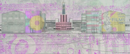 Mural wizja miejskiej przestrzeni Marburg 48201 Avangarde Belgrade