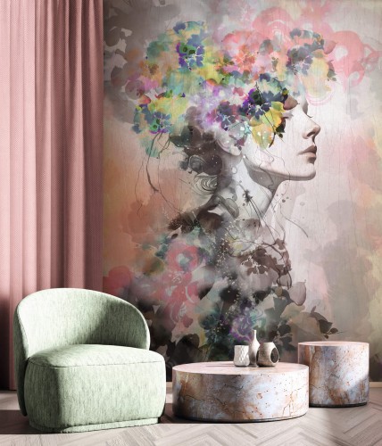 Mural akwarelowy portret kobiety Marburg 35897 Papis Loveday vol. II Fasion Icon