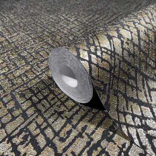 Tapeta błyszcząca mozaika czarno-złota Marburg 33715 Papis Loveday Colors of My Life