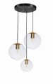 Lampa wisząca Famlight BACAN Złota Mosiądz 3 kule