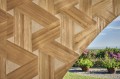 Tapeta naturalny fornir – geometryczna CMO Paris WBO 11 10 Cannage 2 Wood Wallcovering 2