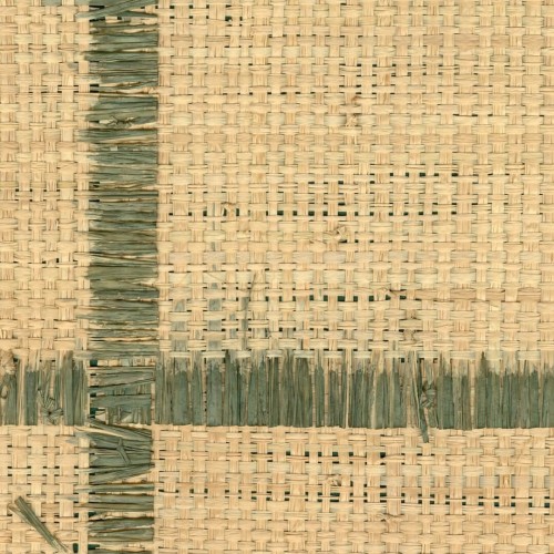 Tapeta naturalna z włókien rafii - geometryczna CMO Paris WRA 12 69 Raphia Cadre Raffia Wallcovering 4