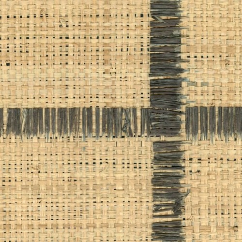 Tapeta naturalna z włókien rafii - geometryczna CMO Paris WRA 12 80 Raphia Cadre Raffia Wallcovering 4