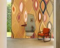 Mural abstrakcyjny - płynne linie Elitis VP 1002 01 Arabesque Cordes Sensibles x Véronique de Soultrait
