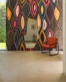 Mural abstrakcyjny - płynne linie Elitis VP 1002 02 Arabesque Cordes Sensibles x Véronique de Soultrait