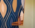 Mural abstrakcyjny - płynne linie Elitis VP 1002 03 Arabesque Cordes Sensibles x Véronique de Soultrait