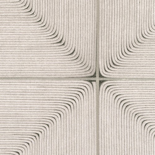 Tapeta geometryczna ze strukturą sznurka Elitis VP 997 01 Sillage Cordes Sensibles x Véronique de Soultrait