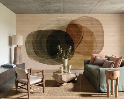 Mural artystyczny Elitis VP 1044 02 Ova Prima Madagascar Arrowroot Raw Raffia