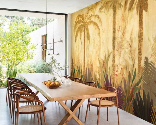 Mural tropikalny Elitis VP 1047 02 La Caravelle Madagascar Arrowroot Raw Raffia