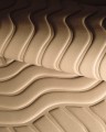 Tapeta tekstylna wełniana 3D pikowane fale Elitis RM 1055 05 Wave Flanelle Forms
