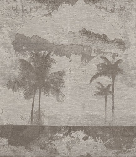 Mural tekstylny tropikalny krajobraz Elitis RM 1123 80 Palmeraie Écume