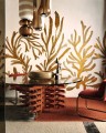 Mural wodorosty na tynku Elitis VP 1005 01 Algues Dorées Kintsugi