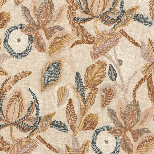 Tkanina haftowana roślinność Casamance 90110138 The Lost Garden