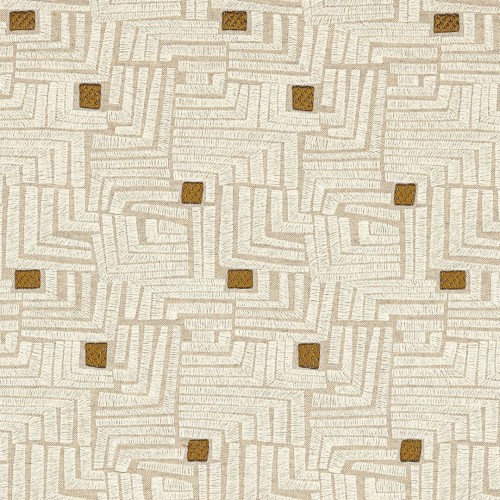 Tkanina haftowana geometryczna Casamance 90750288 Composition Les Modernes