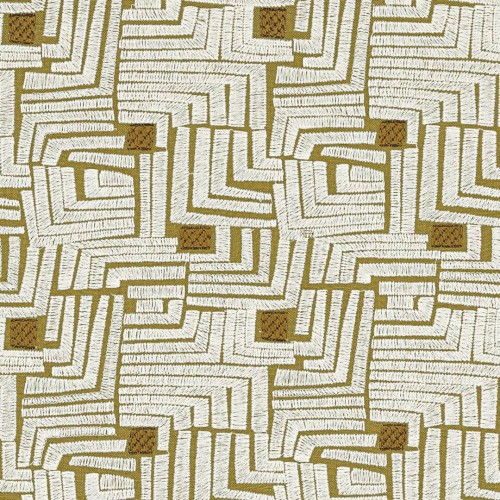 Tkanina haftowana geometryczna Casamance 90750364 Composition Les Modernes
