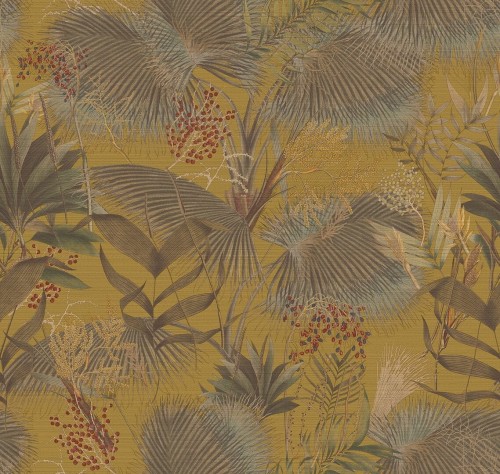 1 szt / 24H Tapeta tropikalna roślinność Jwall 50503 Palme Tahiti Straw - szer. 100 cm