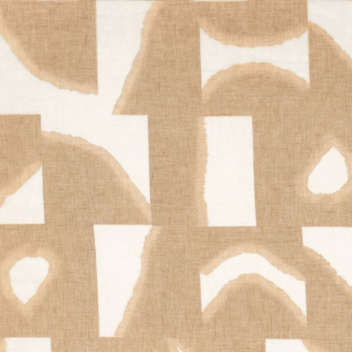 Tkanina lniany woal z geometrycznym wzorem Casamance 92670123 Estompe Illusion - 298 cm szer.