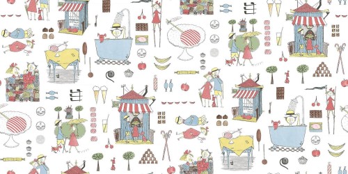 Mural kolorowe ilustracje Boras Tapeter Studio 9809W Krakel Spektakel