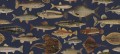 Fototapeta ryby Sandberg S10729 Scandinavian Fishes Dark Blue Heritage