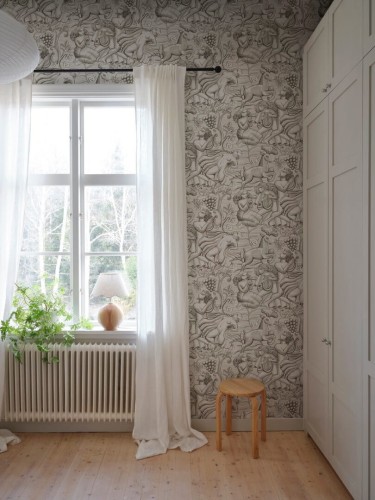 Fototapeta z mitologicznym wzorem Sandberg S10757 Baccus Graphite Heritage