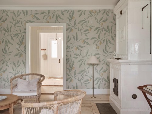 Fototapeta roślinna Sandberg S10844 Vinnie Mural Sage Green Heritage