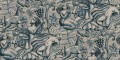 Fototapeta z mitologicznym wzorem Sandberg S10897 Baccus Blue Heritage