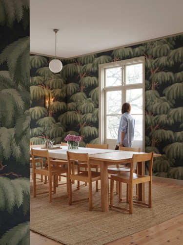 Fototapeta drzewa cedrowe Sandberg S10898 Alba Mural Dark Blue Heritage