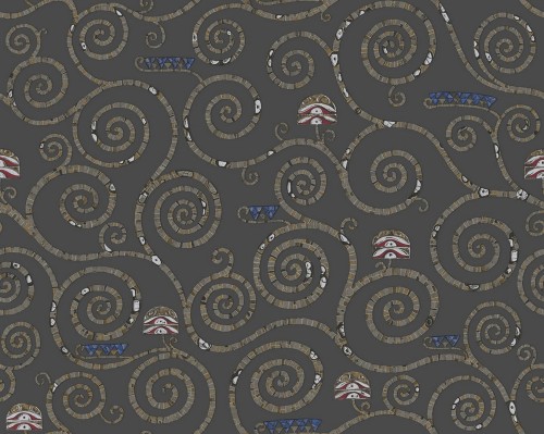 Tapeta spiralne linie J&V 25603 Stoclet Academy A Tribute to Gustav Klimt