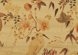 Tapeta tekstylna metaliczna botaniczna J&V 7232 Lac de Venus 505 Grande Corniche