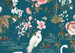 Tapeta botaniczna - brodzące czaple J&V 7234 Lac de Venus 505 Grande Corniche