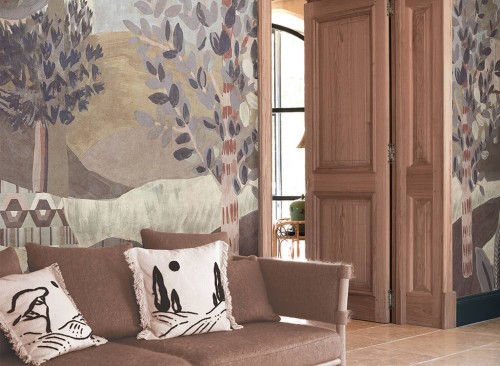 Mural roślinny – metaliczny J&V 7685 Naiade 104 Lithos