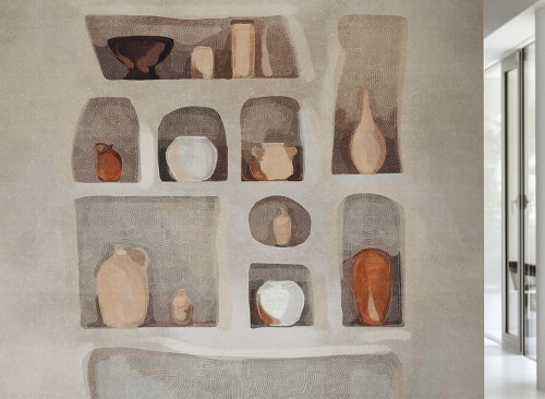 Mural wnęka ścienna z naczyniami - metaliczny J&V 7690 Lekythos 104 Lithos