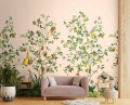 Mural botaniczny - kwitnące krzewy Wallquest DB30301M Daisy Bennett