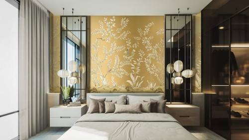 Mural metaliczny – botaniczny Wallquest DB33806M Daisy Bennett